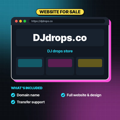 Website For Sale - DJdrops.co - Has Made Cash Flow Since Launch