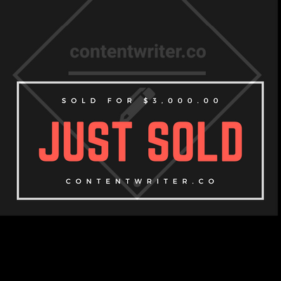 Just Sold: ContentWriter.co