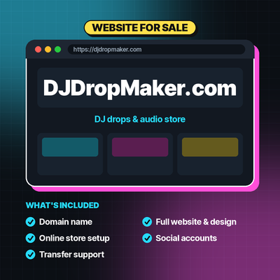 DJDropMaker.com - DJ Website for sale