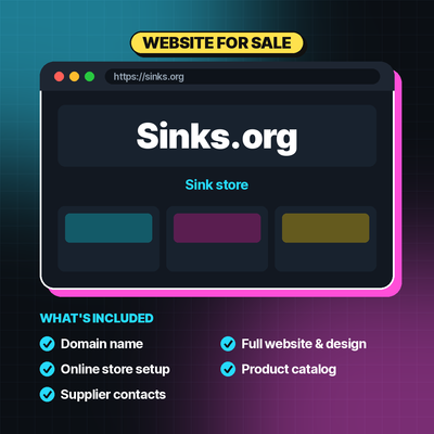 Website For Sale - Sinks.org - Has Made Cash Flow Since Launch