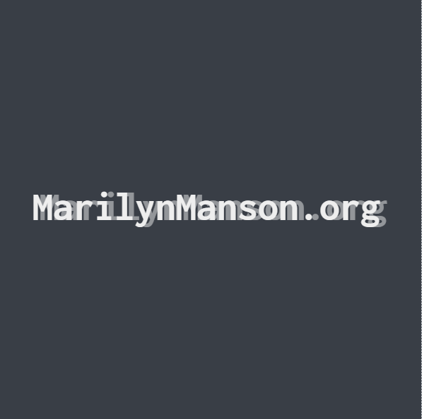 MarilynManson.org